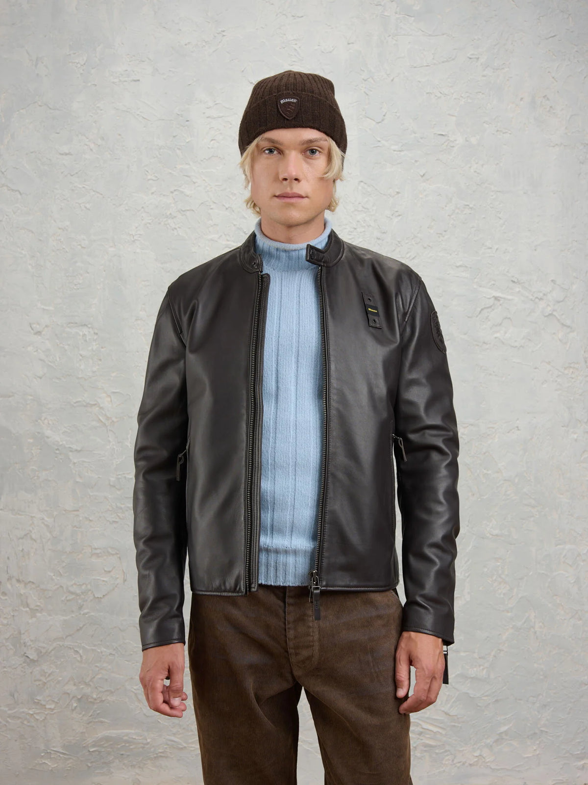 BLAUER GIUBBOTTO IN PELLE Uomo 26WBLUL02493 RIPLEY