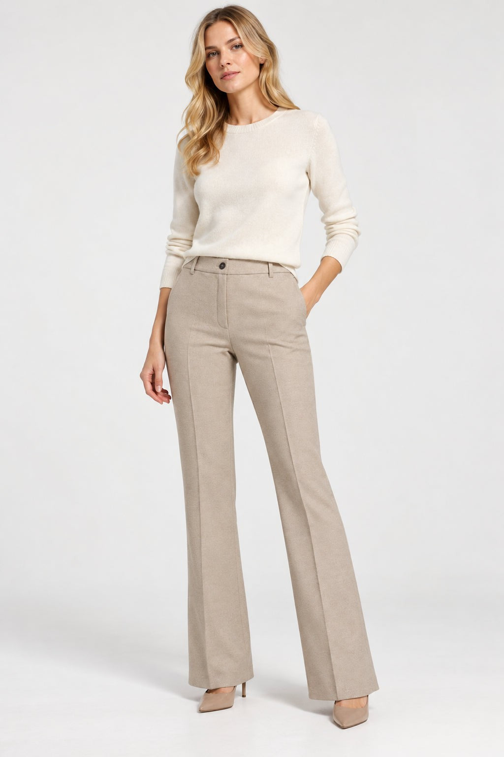 Emme Marella Pantalone in Jersey Donna FLARE_