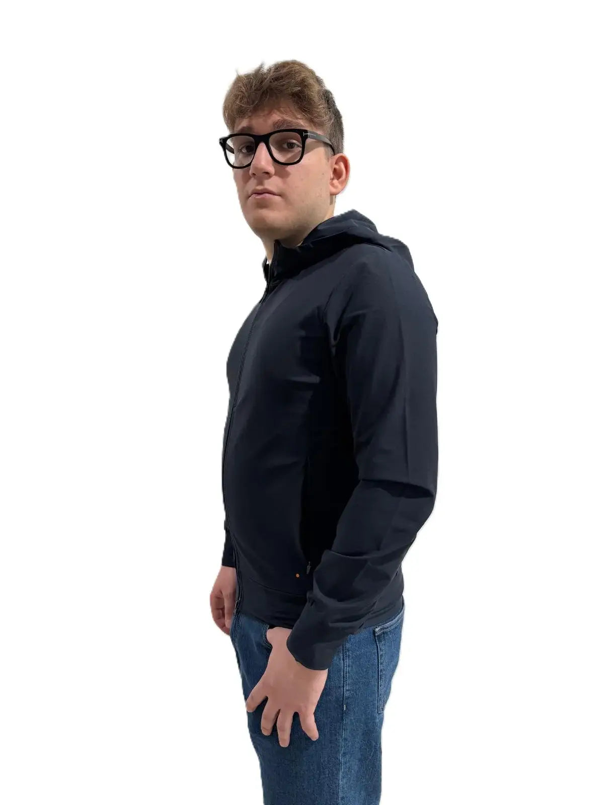 SAVE THE DUCK HOODY WITH ZIP Uomo DF1642M-POTY21 LUIZ