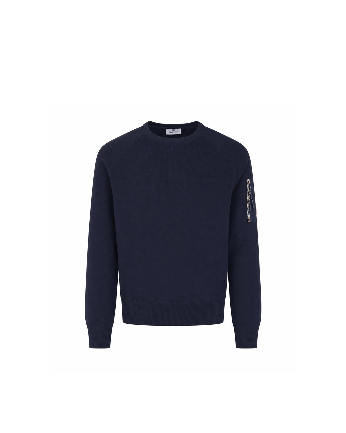 AQUASCUTUM ACTIVE COTTON KNIT CREWNECK SWEATER Uomo AA_A006_WO004