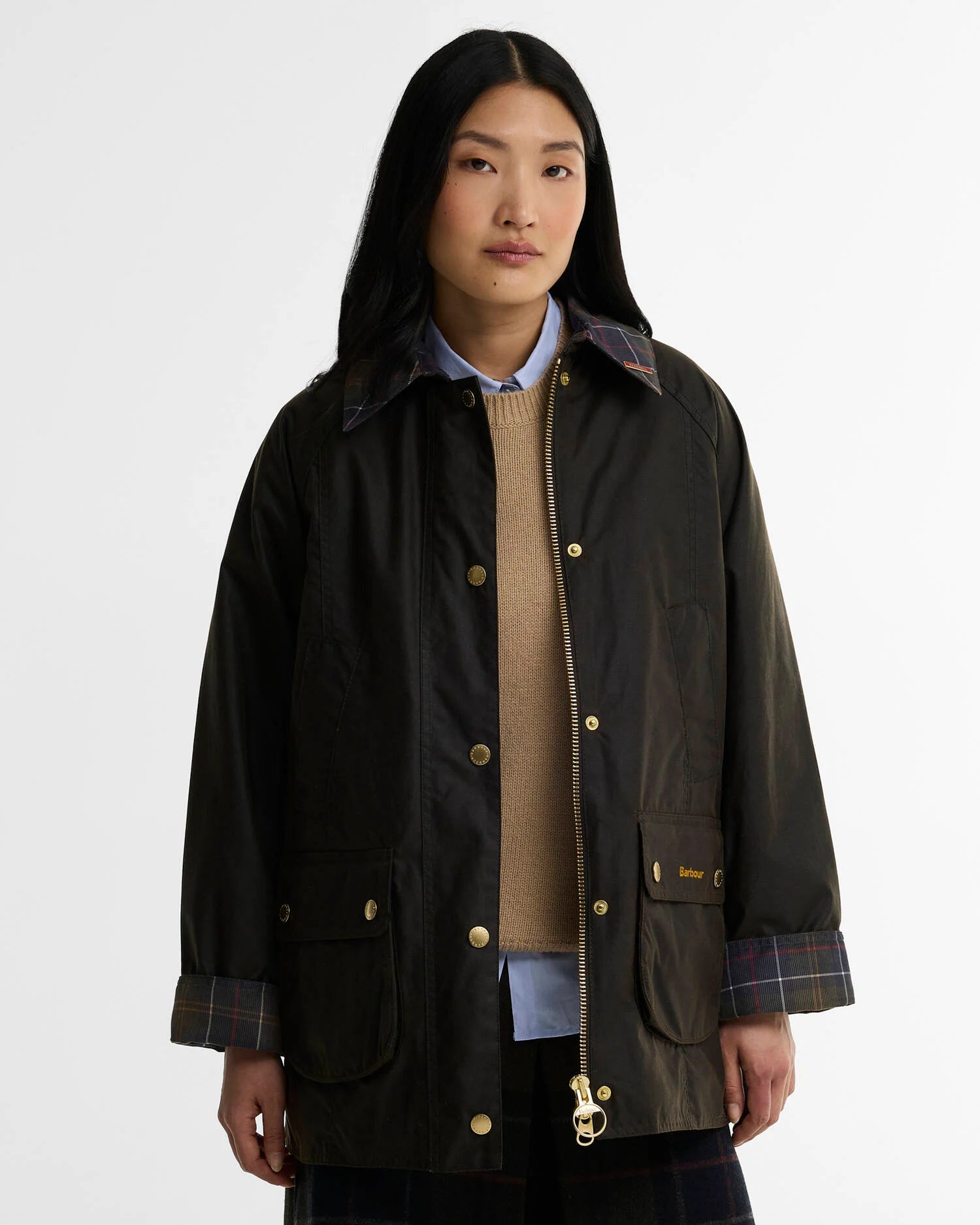 Barbour MOD CHECK BEADNELL WAX JKT Donna LWX1582